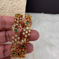CZ Peacock Multi Stone Matte Bangles