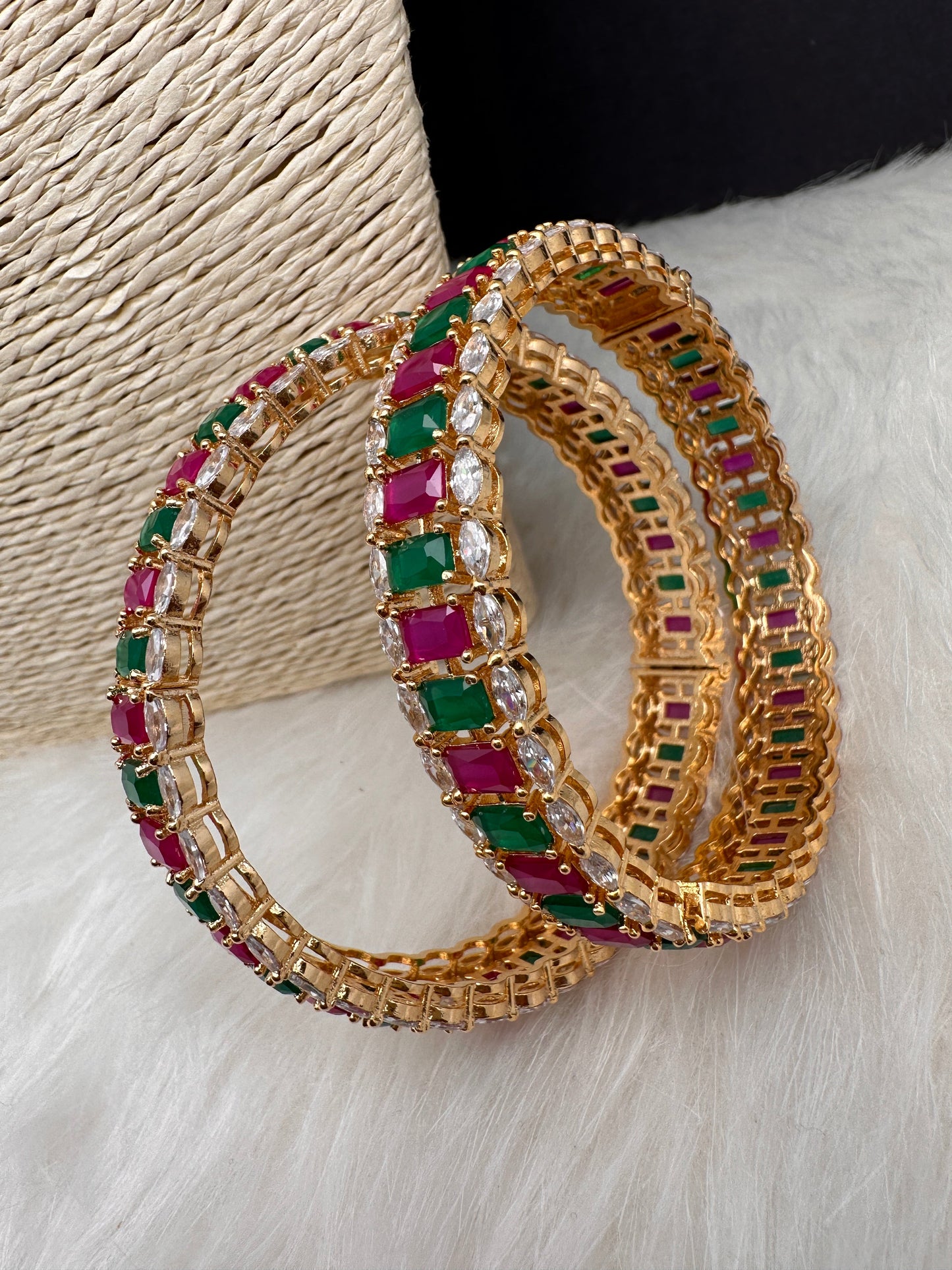 Multi Stone Openable Bangles