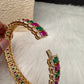 Multi Stone Openable Bangles