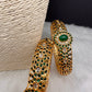 AD Green Stone Openable Bangles