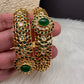 AD Green Stone Openable Bangles