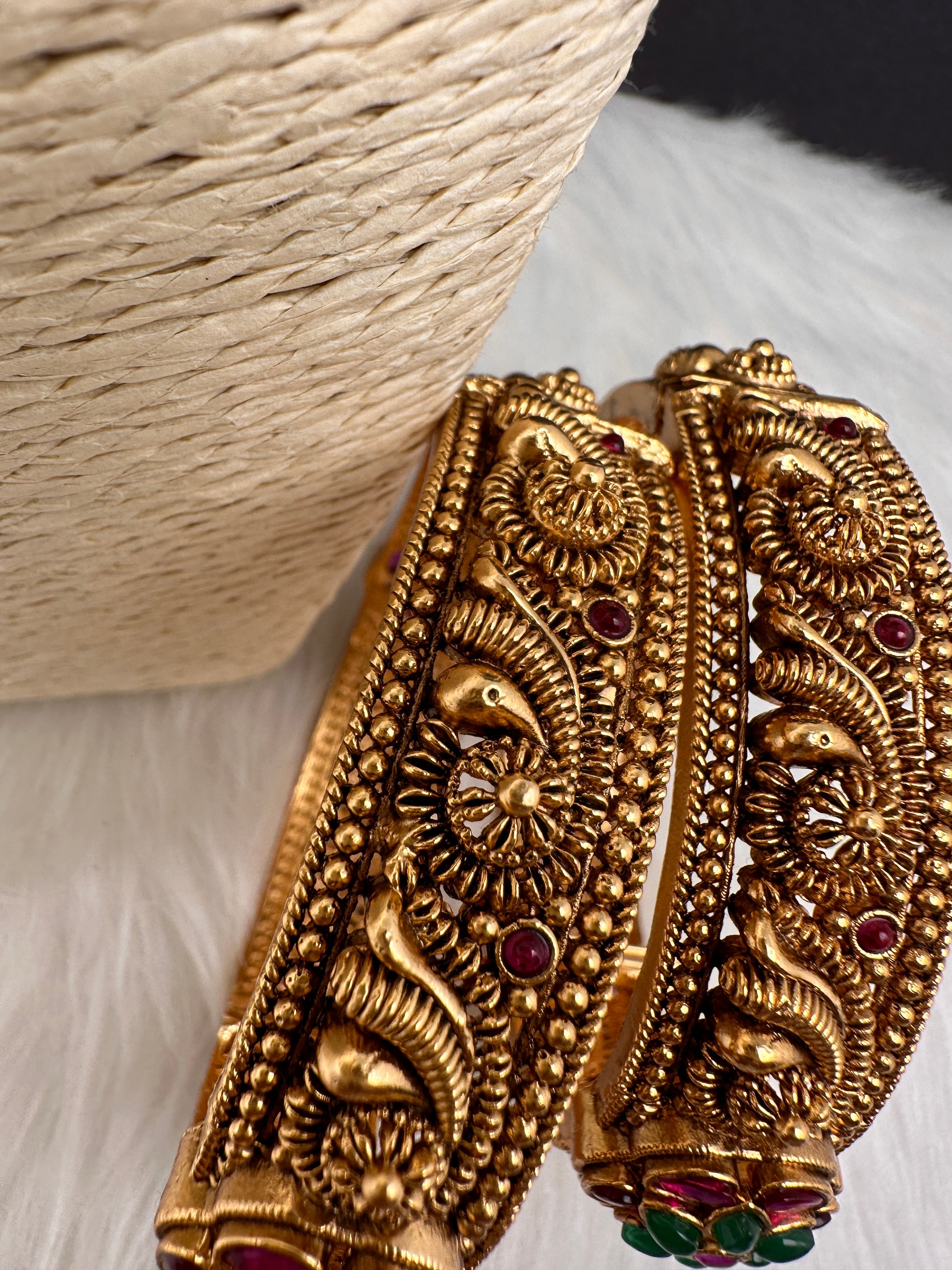 Matte Nakshi Openable Kada Bangles 2.8