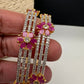 American Diamond Ruby Bangles