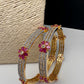 American Diamond Ruby Bangles
