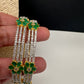American Diamond Emerald Green Bangles