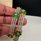 American Diamond Emerald Green Bangles