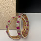 American Diamond Ruby Red Bangles
