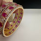 American Diamond Ruby Red Bangles