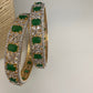 American Diamond Emerald Green Bangles