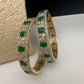 American Diamond Emerald Green Bangles