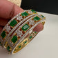 American Diamond Emerald Green Bangles