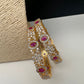 American Diamond Ruby Red Bangles