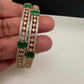 American Diamond Emerald Green Bangles