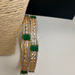 American Diamond Emerald Green Bangles