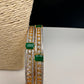 American Diamond Emerald Green Bangles