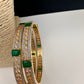 American Diamond Emerald Green Bangles