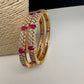 American Diamond Ruby Bangles