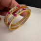 American Diamond Ruby Bangles
