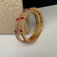 American Diamond Ruby Bangles