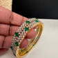 American Diamond Emerald Green Bangles