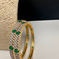 American Diamond Emerald Green Bangles