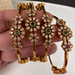 Matte Floral CZ Bangles