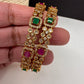Multi Stone Matte Bangles