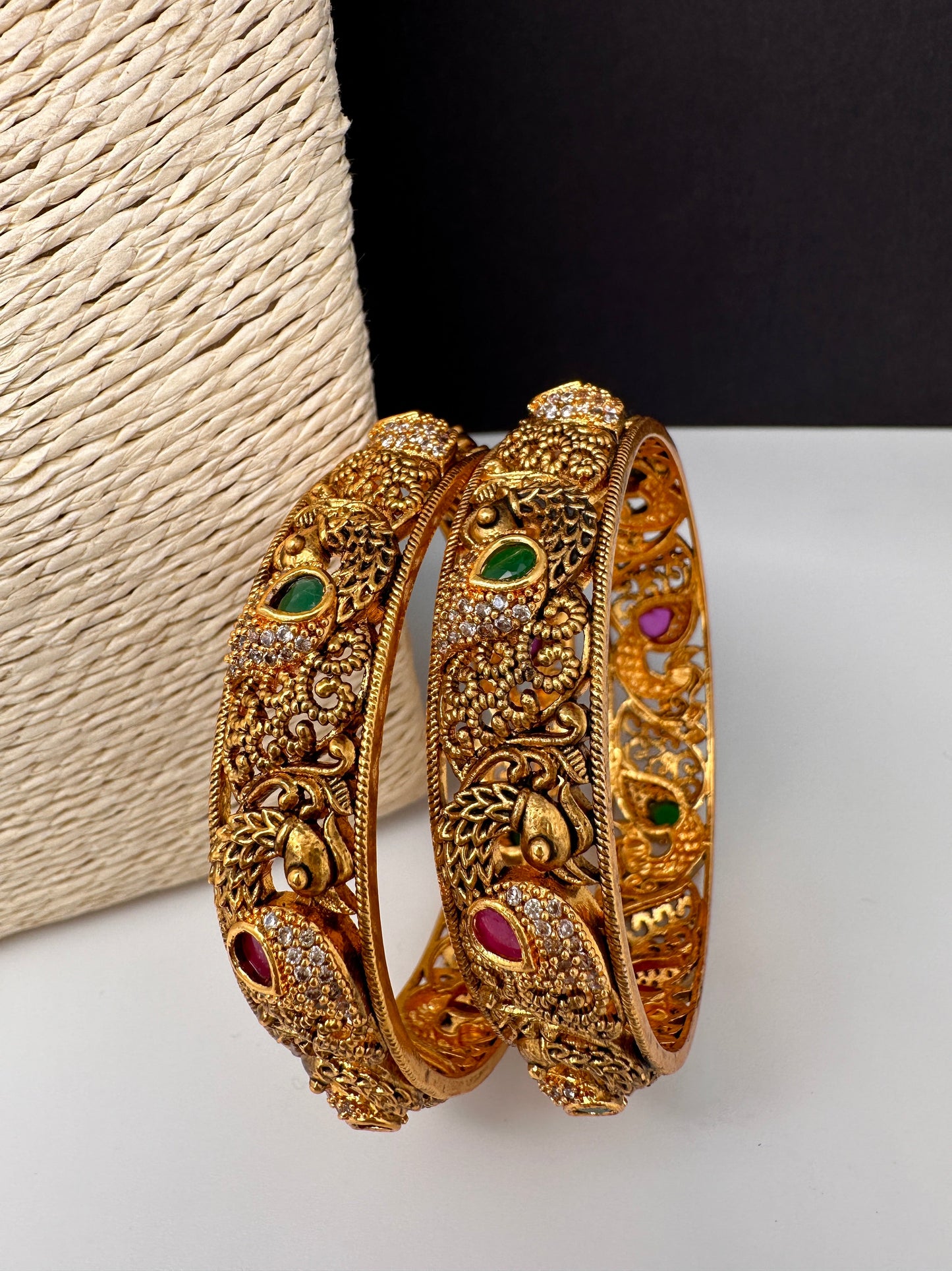 Matte Peacock Bangles