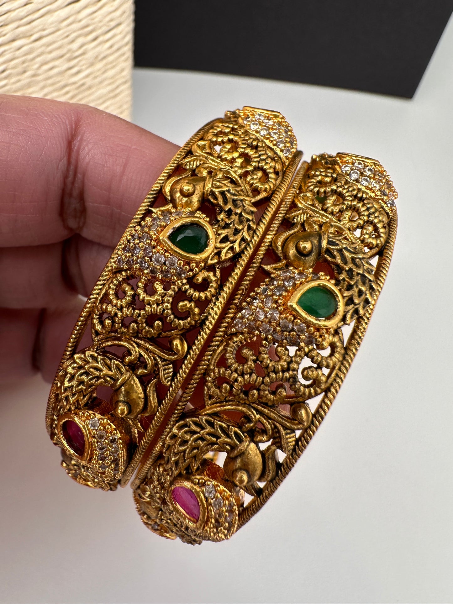 Matte Peacock Bangles