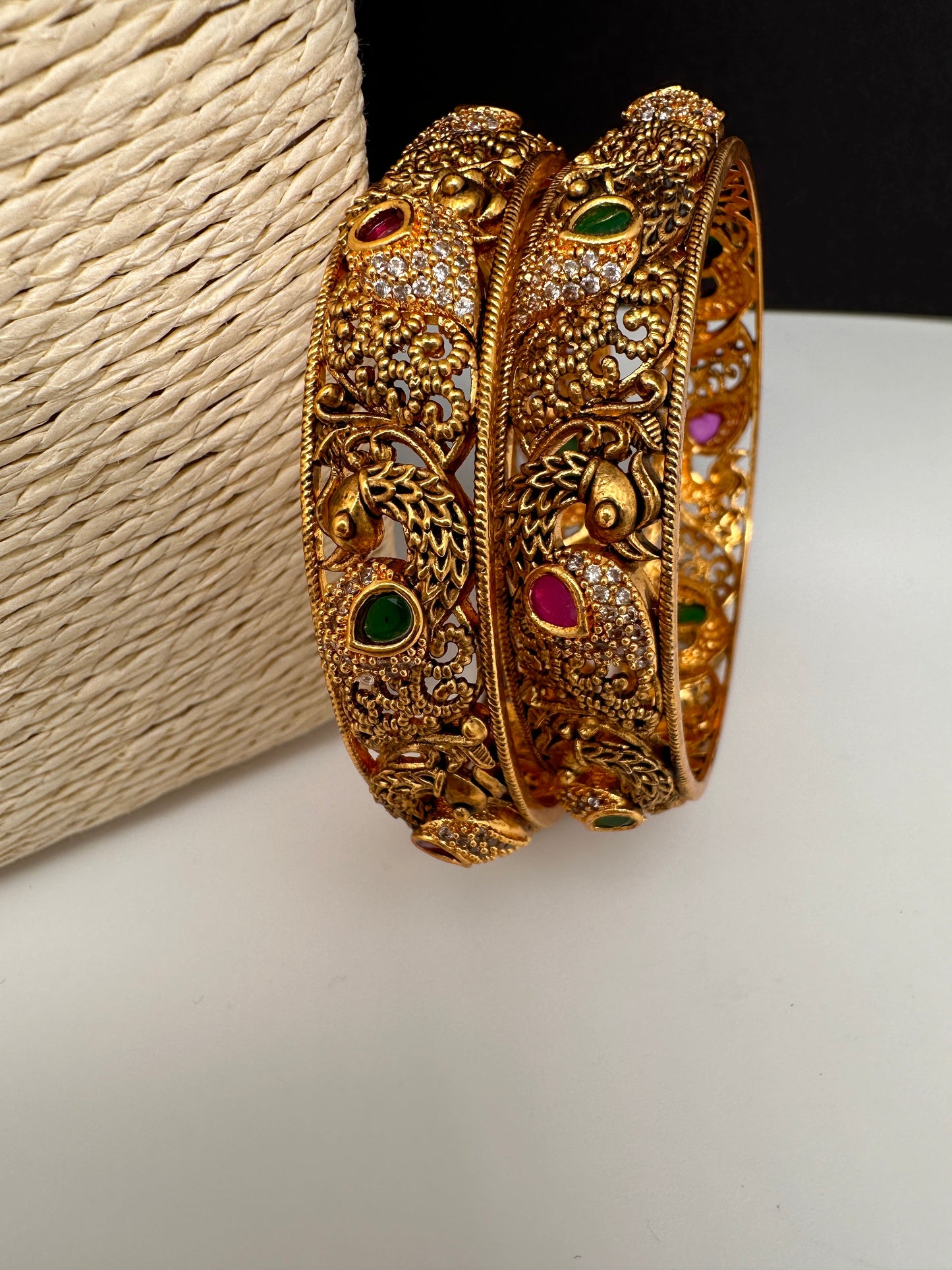 Matte Peacock Bangles
