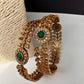 Matte CZ Green Bangles