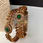 Matte CZ Green Bangles
