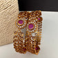 Matte CZ Red Bangles
