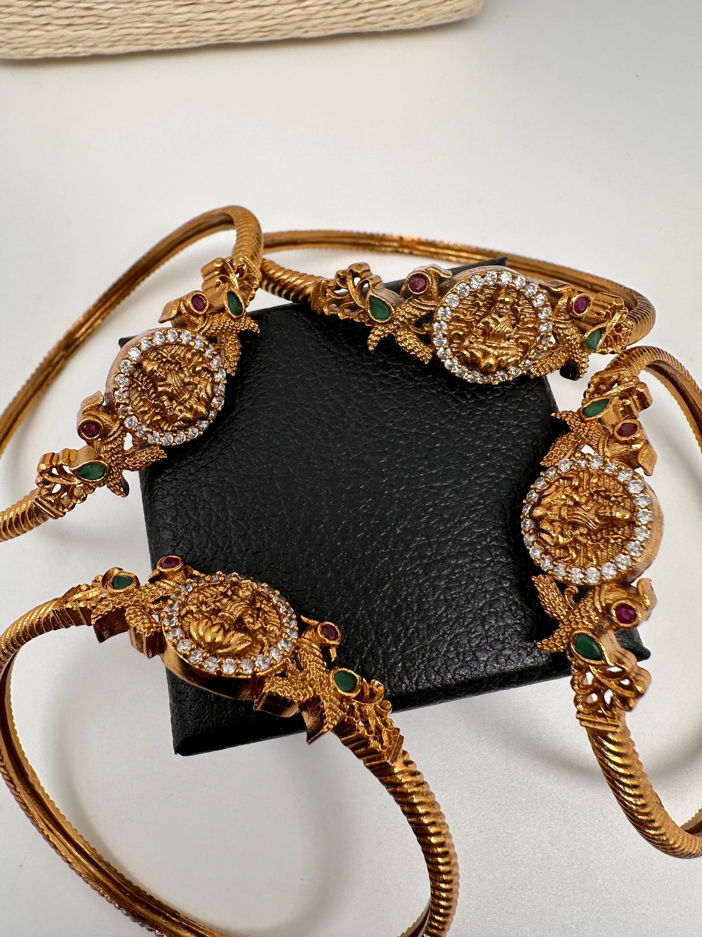 Matte Goddess Lakshmi Kada Bangles