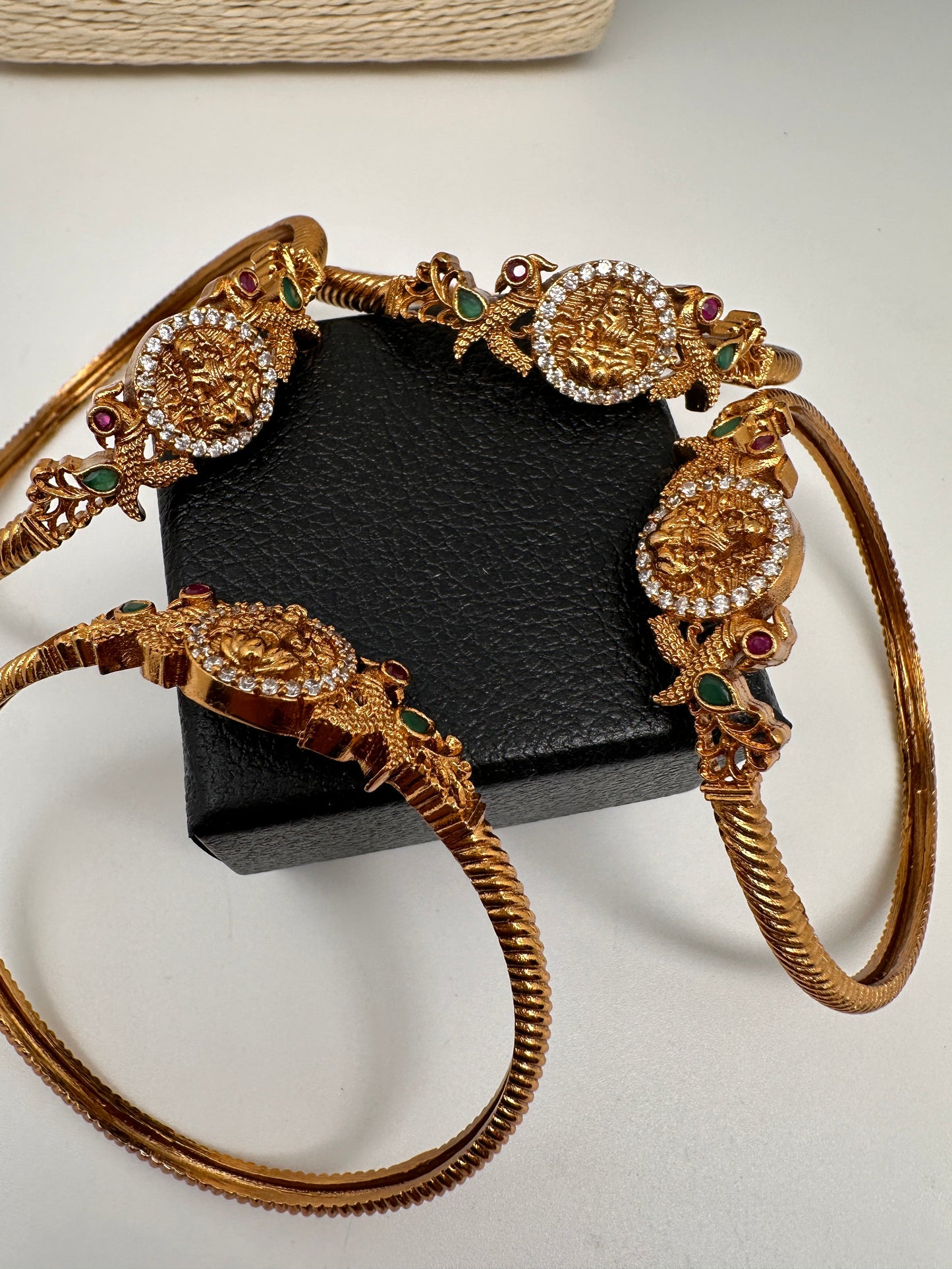 Matte Goddess Lakshmi Kada Bangles