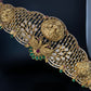 Goddess Lakshmi Peacock Nakshi Antique Finish Floral Pattern Hip Belt