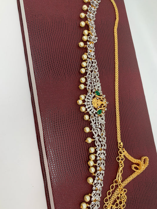 Goddess Lakshmi Ganga Jamuna Finish Hip Chain