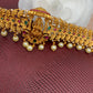 Goddess Lakshmi Floral Multi Stone Stiff Design Matte Finish Hip Belt Kamarbandh