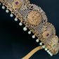 Goddess Lakshmi Nakshi Multi Stone Stiff Hip Chain Kamarbandh