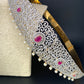 AD Diamond Finish Red Stone Hip Belt Kamarbandh