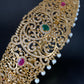 CZ Peacock Red Green Stone Hip Belt Kamarbandh