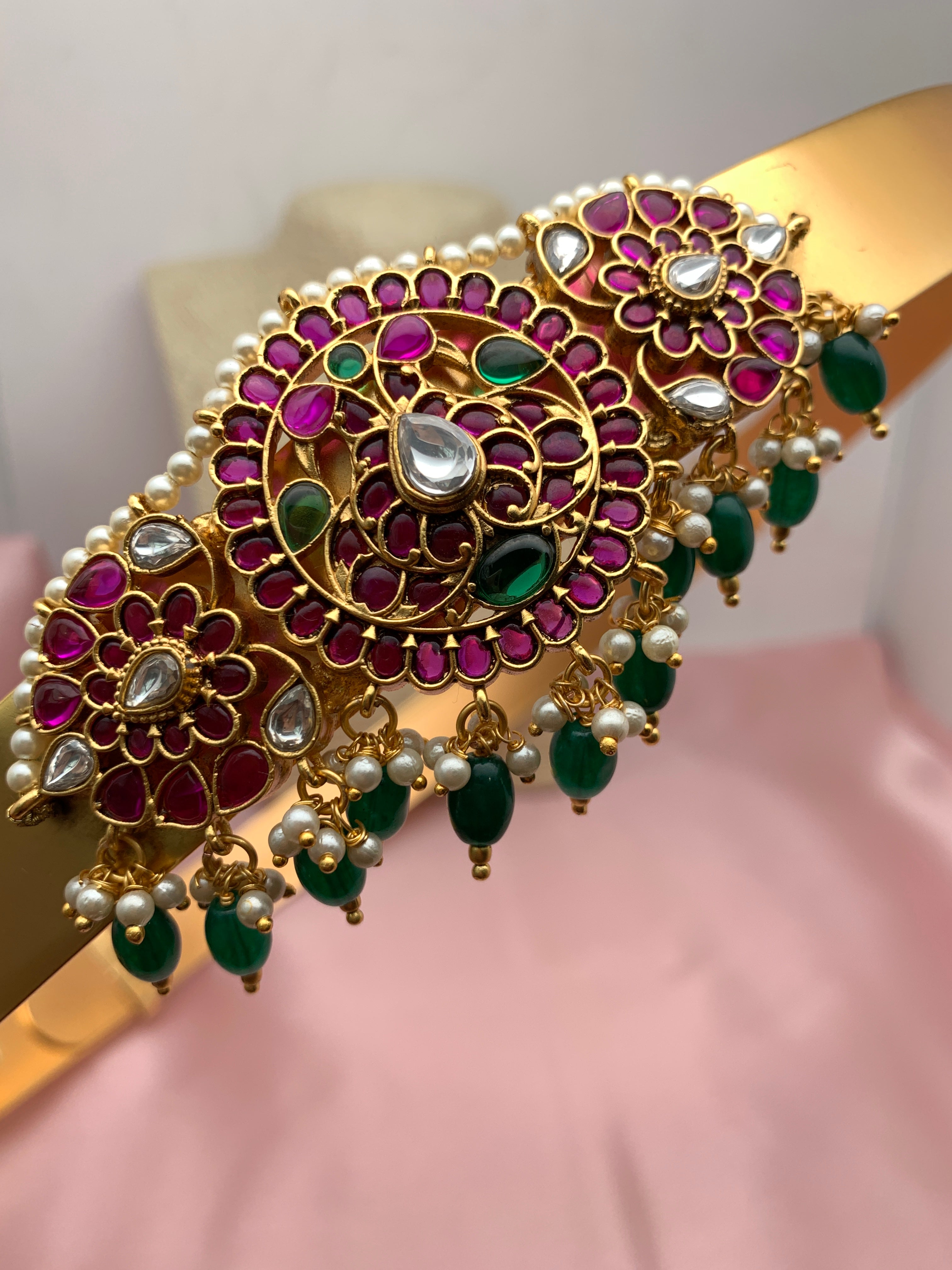 Kundan sales vaddanam designs