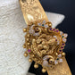 Goddess Lakshmi Motif Floral Self Design Waist Belt Vaddanam