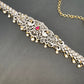 AD Red Stone Diamond Finish Waist Chain Vaddanam