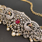 AD Red Stone Diamond Finish Waist Chain Vaddanam