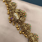 Goddess Lakshmi Nakshi AD Red Green Stone Matte Finish Waist Chain Vaddanam