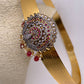 AD Peacock Color Stone Color Beads Motif Hip Belt Vaddanam - Red