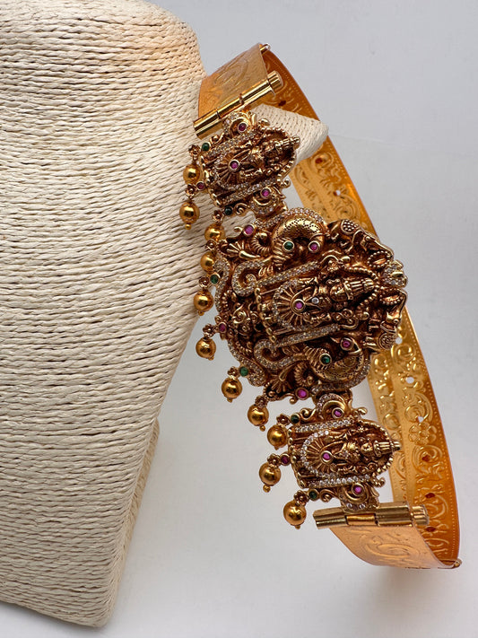 Goddess Lakshmi Nakshi Motif Hip Belt Vaddanam