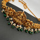 Goddess Lakshmi Peacock Nakshi Green Beads Matte Finish Hip Chain Vaddanam