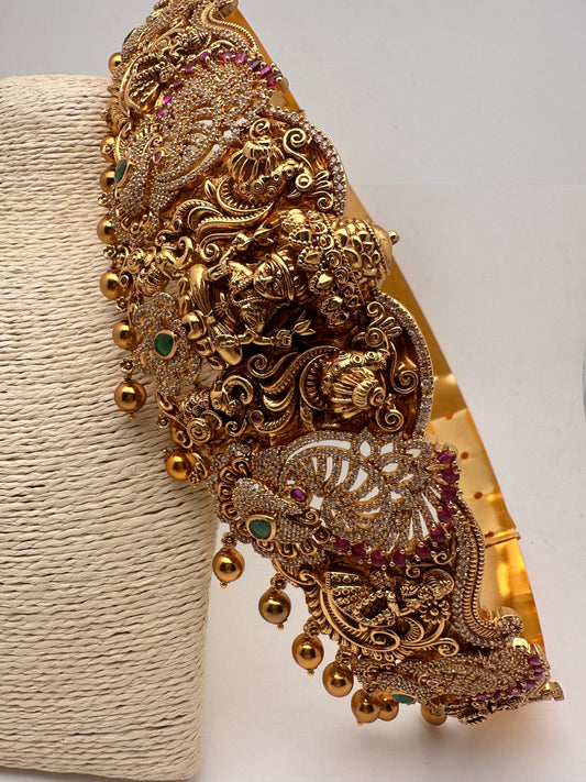 Goddess Lakshmi Nakshi Matte Finish Hip Belt Kamarbandh